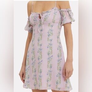 Intermix purple floral mini dress size 6